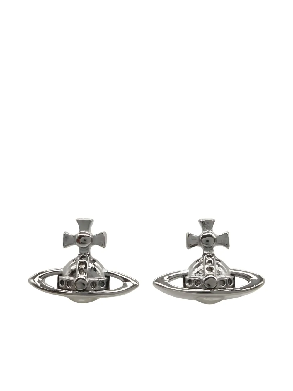 Vivienne Westwood Pre-Owned 2020s Orb stud earrings | Black | Image 1