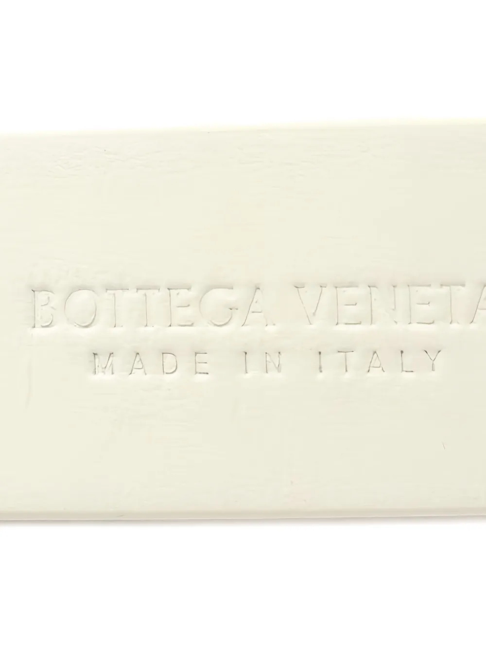 Pre-owned Bottega Veneta 2020s Triangle-grasp Leather Belt In White