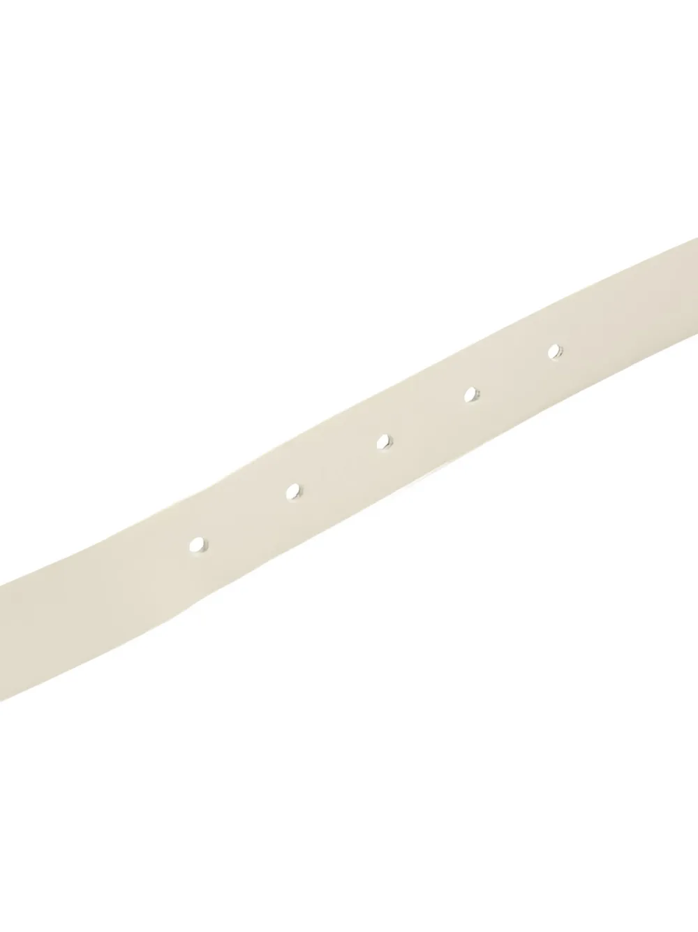 Pre-owned Bottega Veneta 2020s Triangle-grasp Leather Belt In White