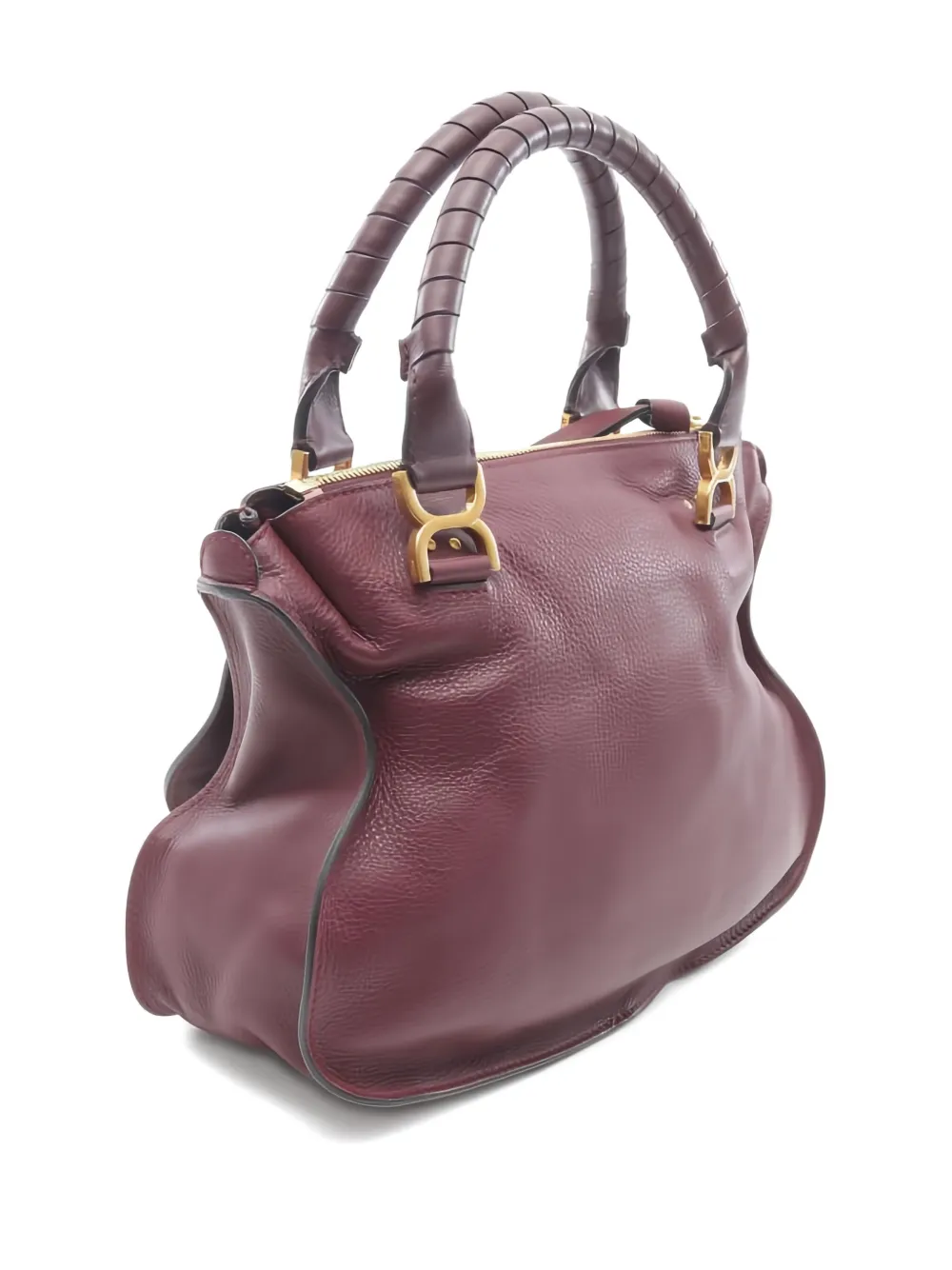 Pre-owned Chloé 2000s Marcie Braided-handle Tote Bag In Red