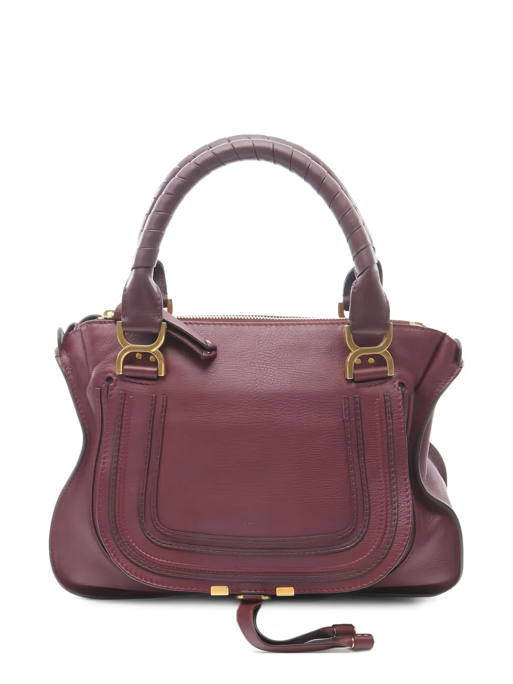 Pre-owned Chloé 2000s Marcie Braided-handle Tote Bag In Red