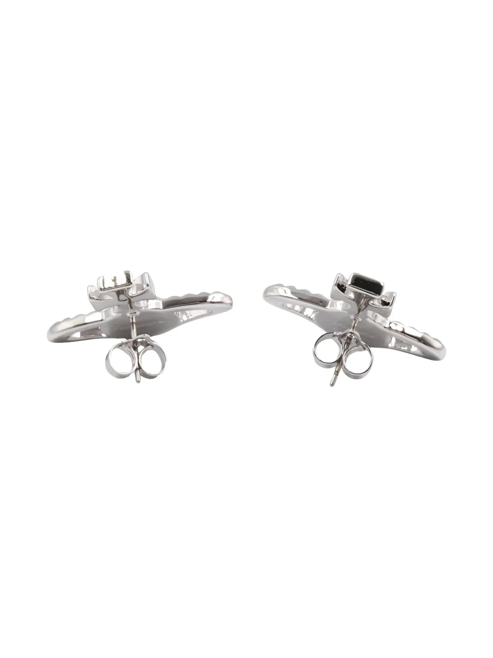 Pre-owned Vivienne Westwood 2020s Orb Stud Earrings In Silver