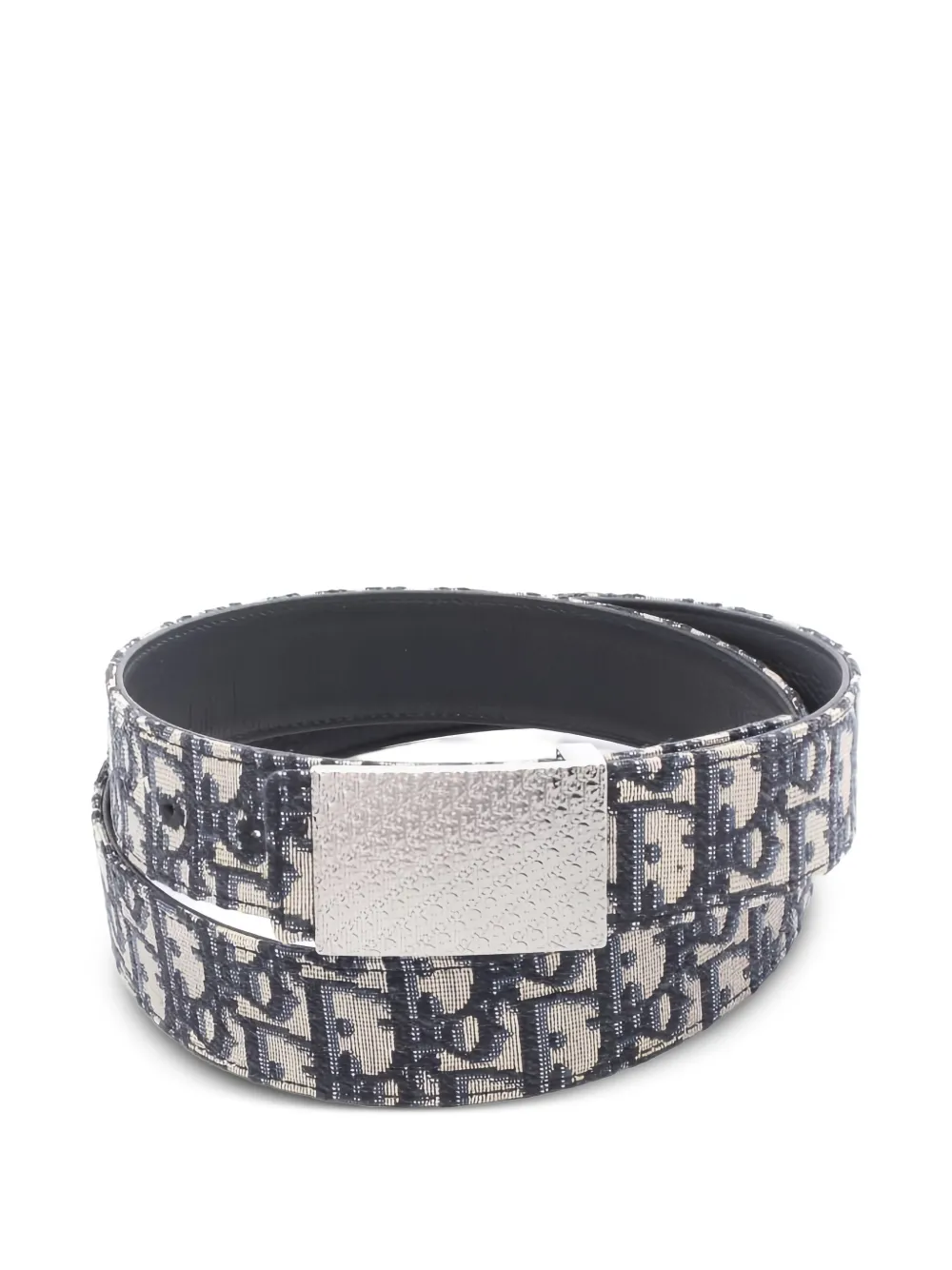 Christian Dior Pre-Owned Oblique reversible leather belt | Blue | Image 1