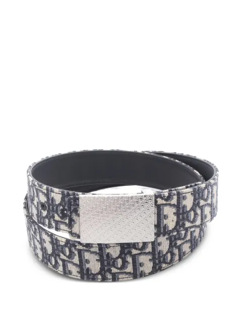 Christian Dior Pre-Owned Oblique reversible leather belt