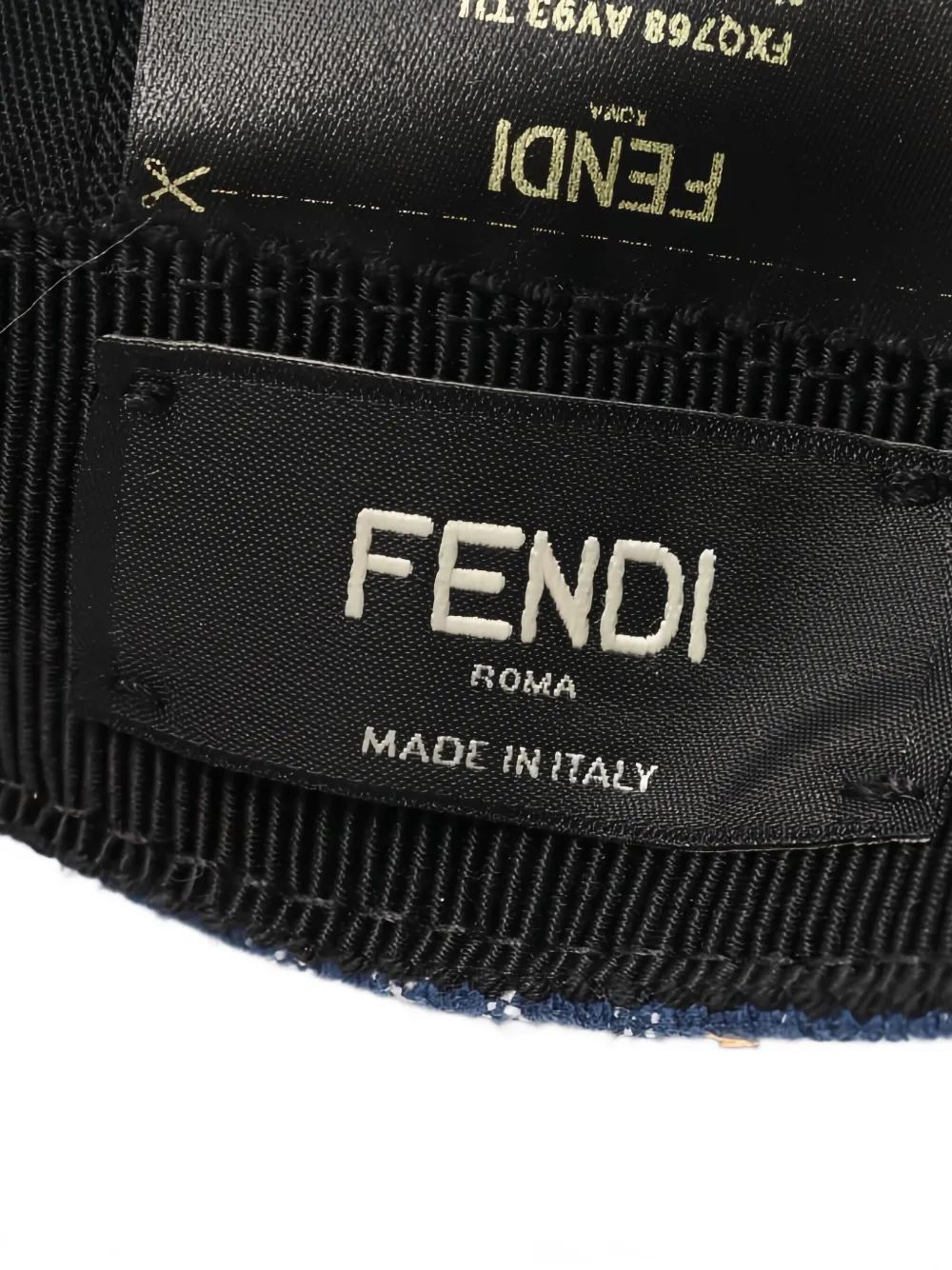 Pre-owned Fendi Ff-motif Cap In Blue