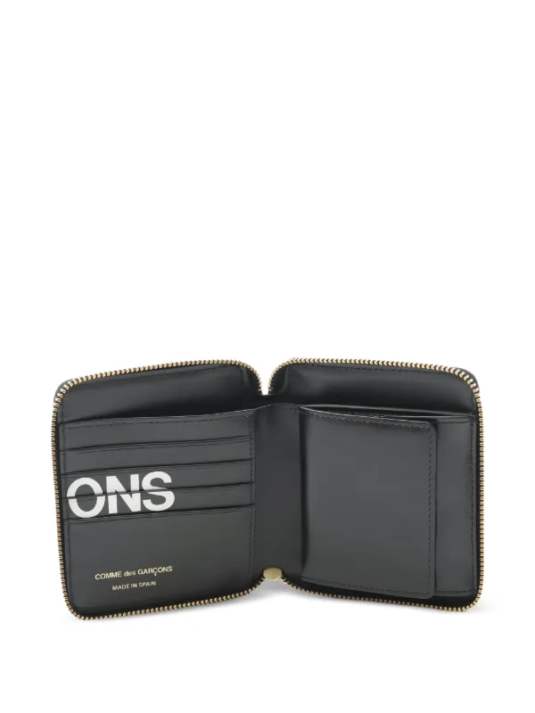 Comme Des Garçons Pre-Owned Logo Leather Wallet Black FARFETCH IN