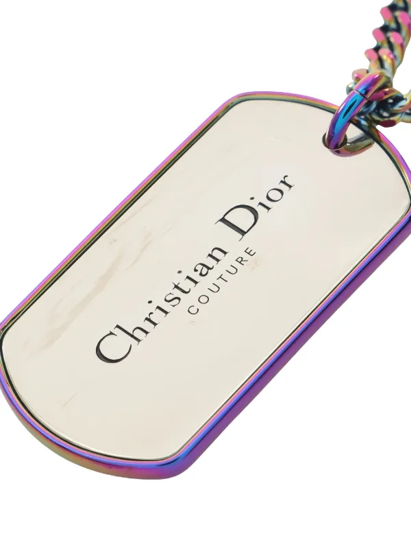 Christian Dior Pre-Owned CD Couture Necklace Silver FARFETCH SG