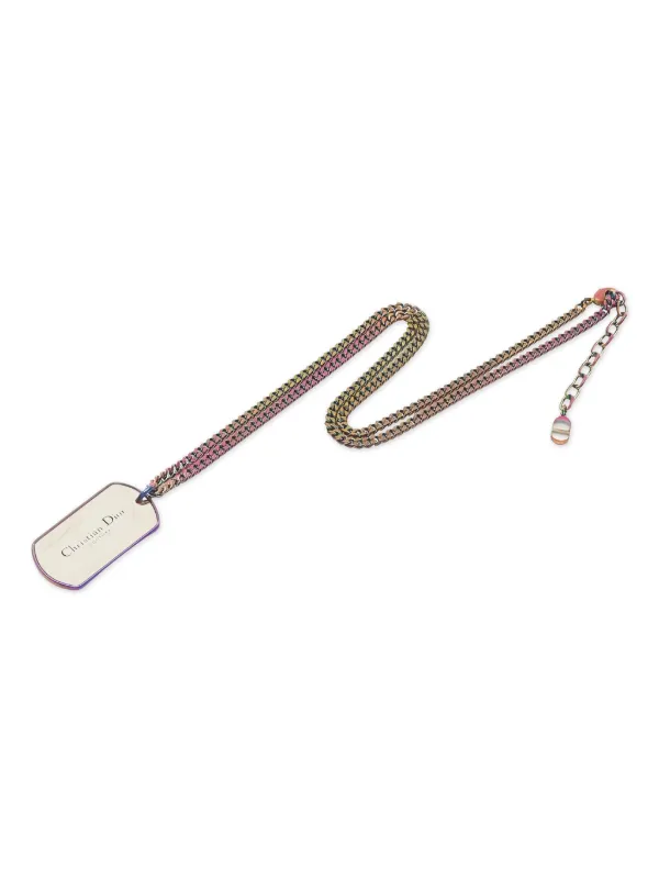 Christian Dior Pre-Owned CD Couture Necklace Silver Farfetch