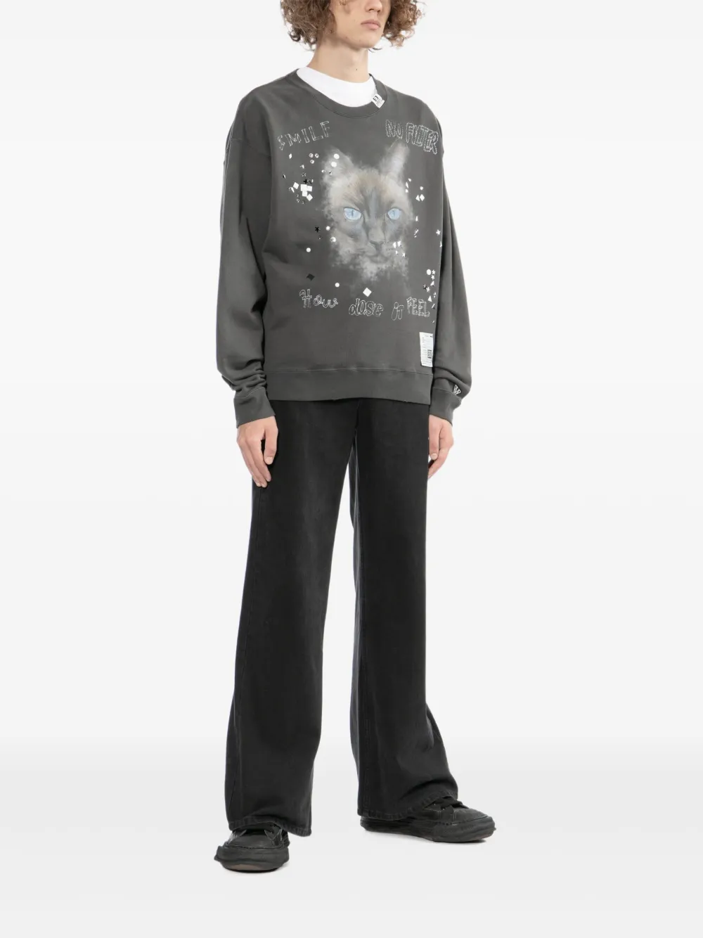 Maison MIHARA YASUHIRO sudadera con gato estampado | Sudaderas | Image 2