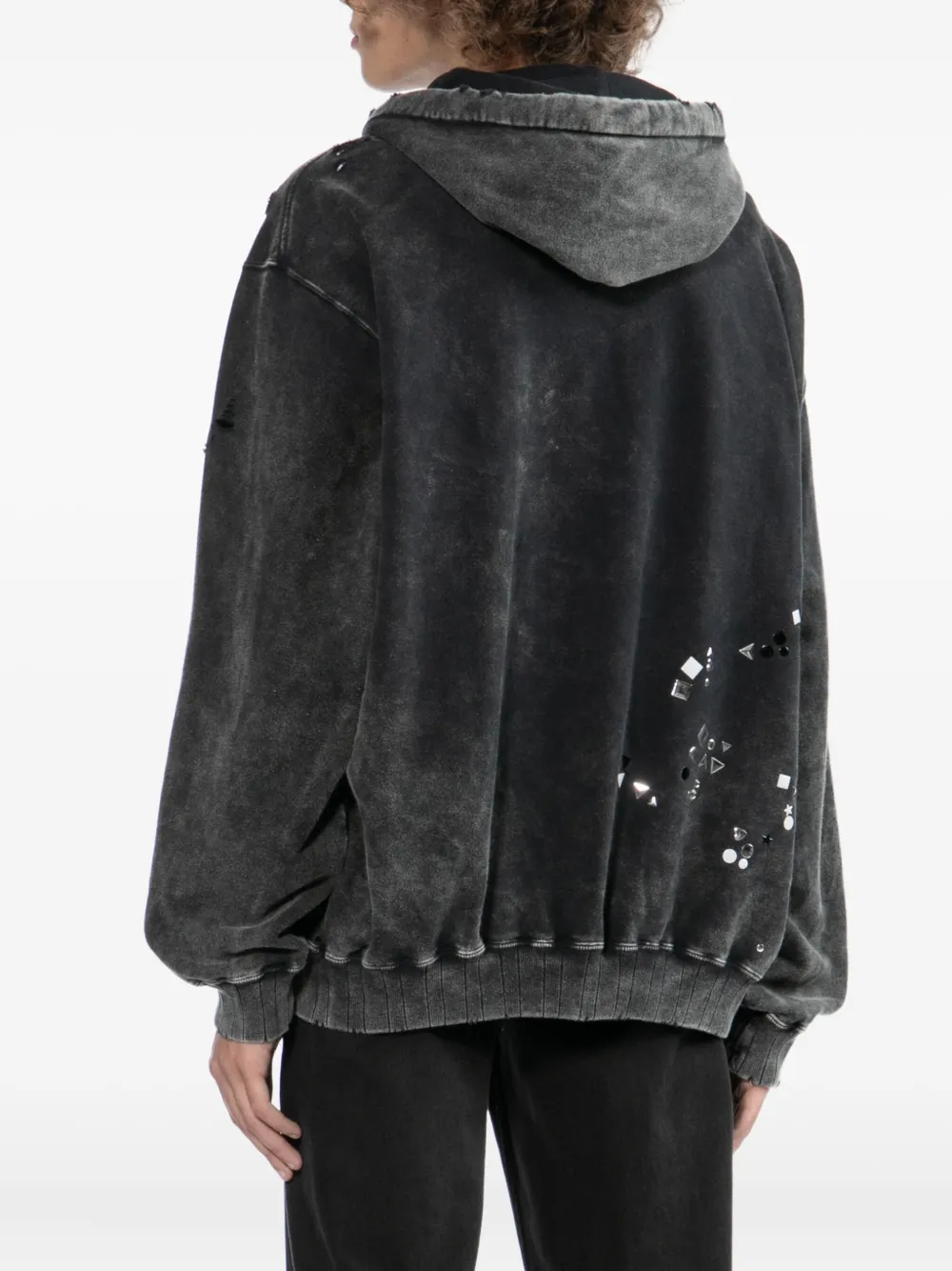 Maison MIHARA YASUHIRO Hoodie met studs Zwart