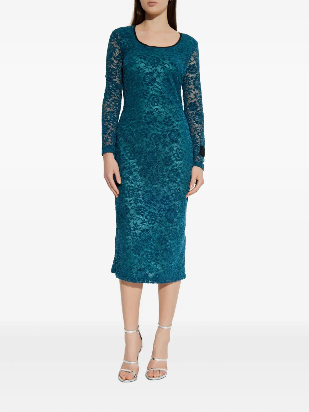 Versace Jeans Couture Midi-jurk met lange mouwen Blauw