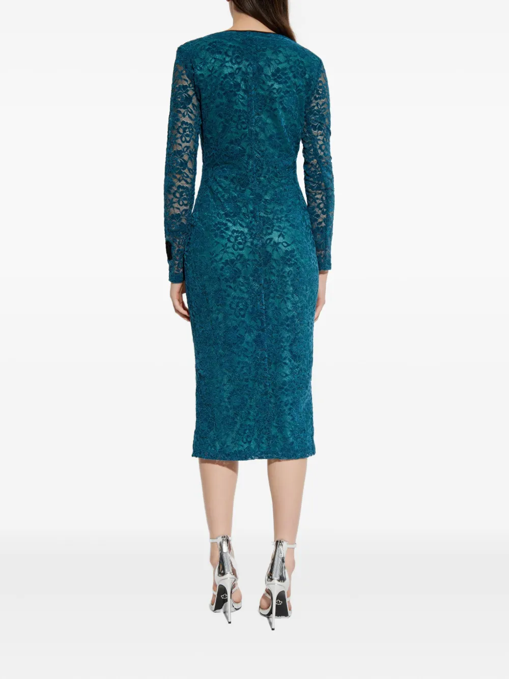 Versace Jeans Couture Midi-jurk met lange mouwen Blauw