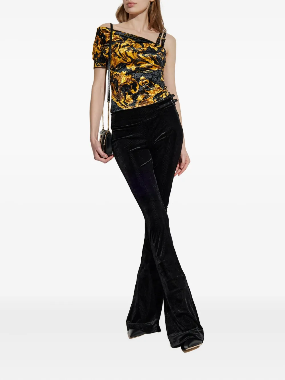 Versace Jeans Couture buckle-strap top - Zwart