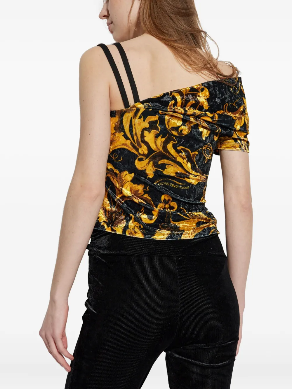 Versace Jeans Couture Buckle-strap Top In Black