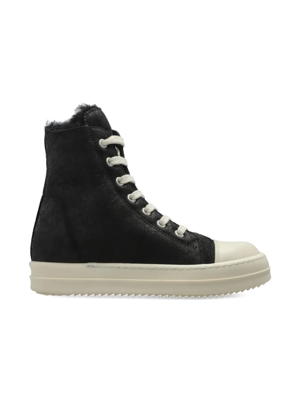 Rick Owens Kids leather high-top sneakers Zwart