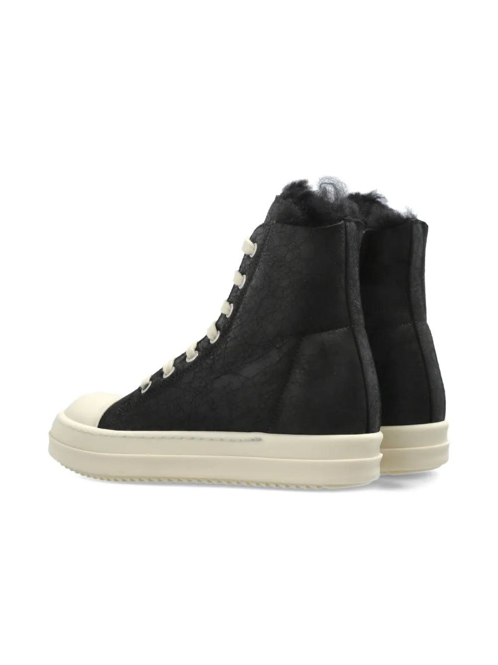 Rick Owens Kids leather high-top sneakers Zwart