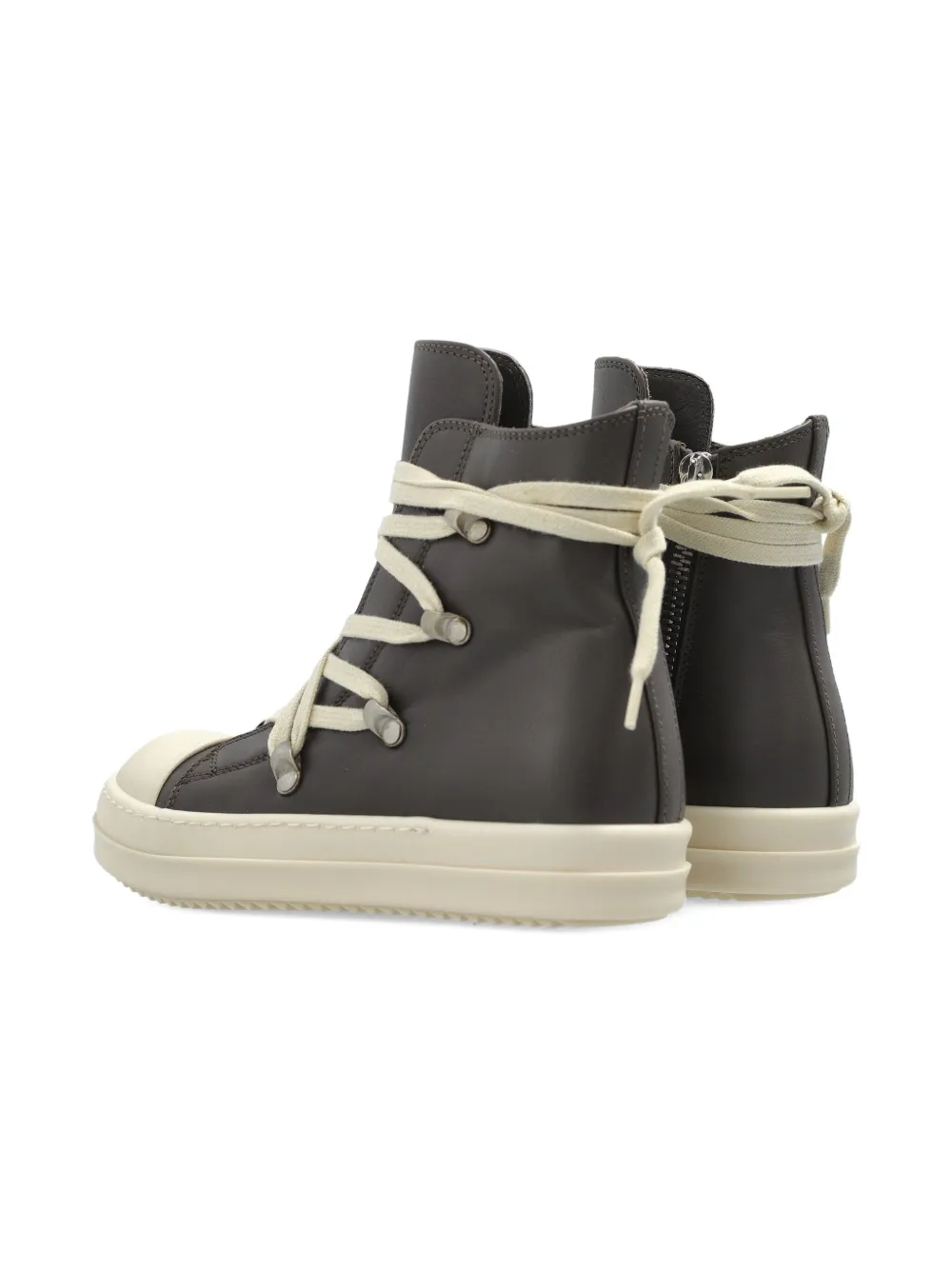 Rick Owens Lace-up High-top Sneakers In Brown