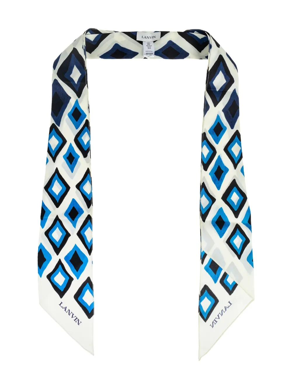 Lanvin diamond-pattern scarf | Blue | Image 1