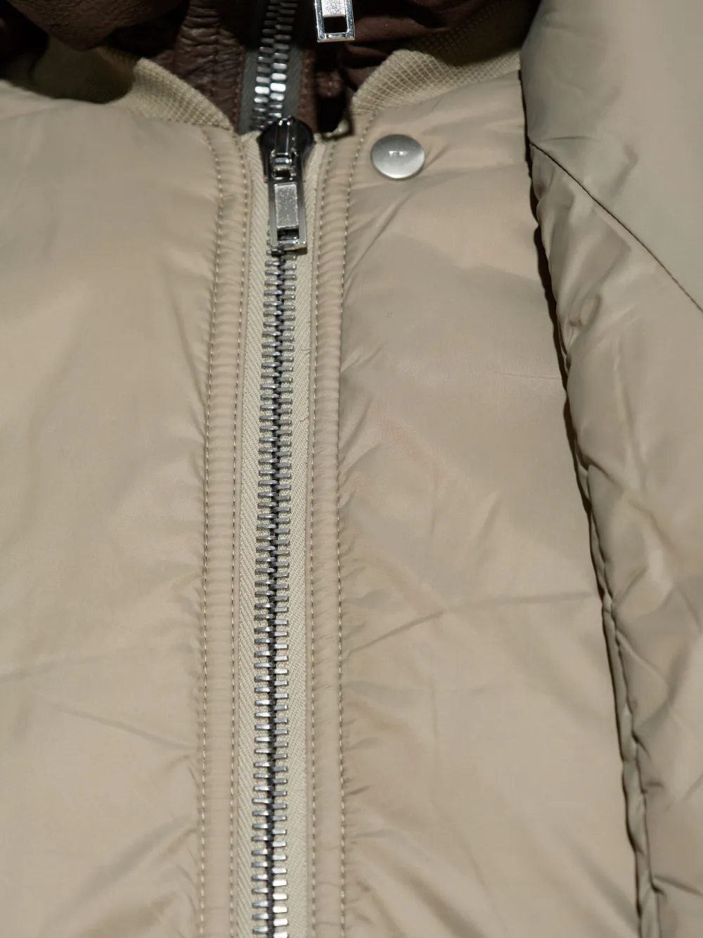 Rick Owens Drkshdw Taupe Concordians Convertible Cropped Jacket In Green