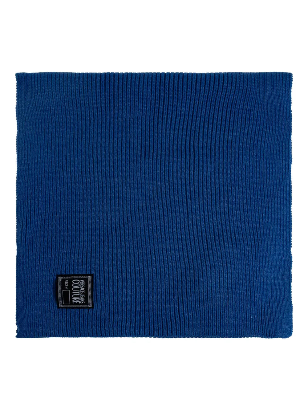 Versace Jeans Couture ribbed logo scarf - Blu