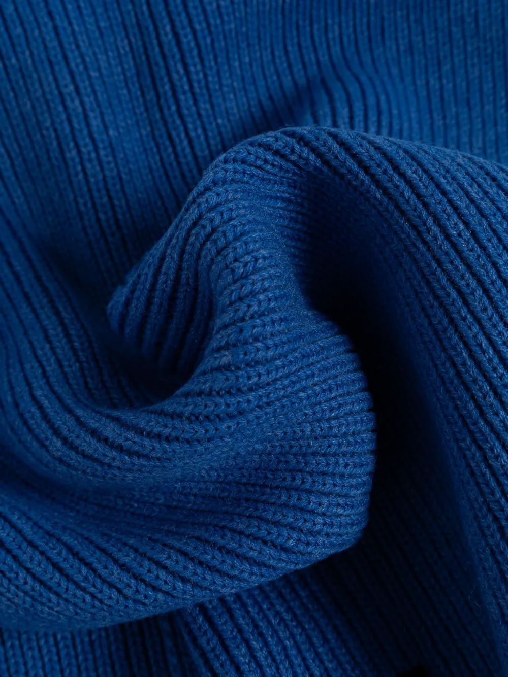 Versace Jeans Couture Geribbelde sjaal met logo Blauw