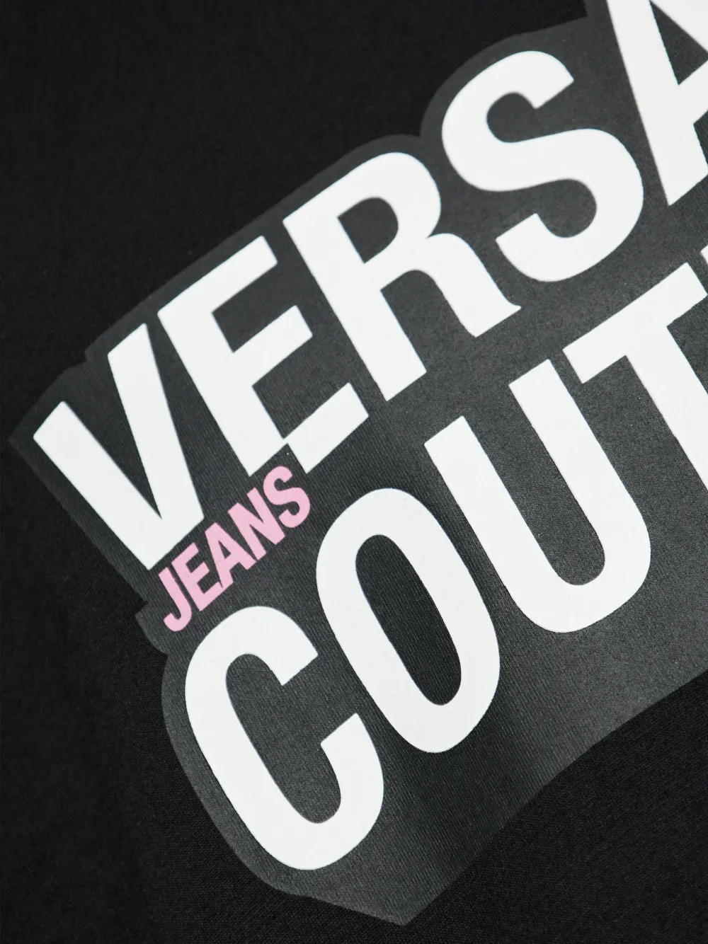 Versace Jeans Couture T-shirt met logoprint Zwart