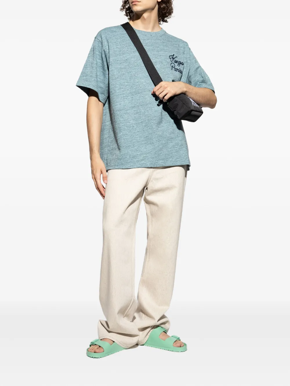Kenzo T-shirt met geborduurd logo - Blauw