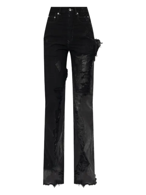 Rick Owens jeans con efecto envejecido