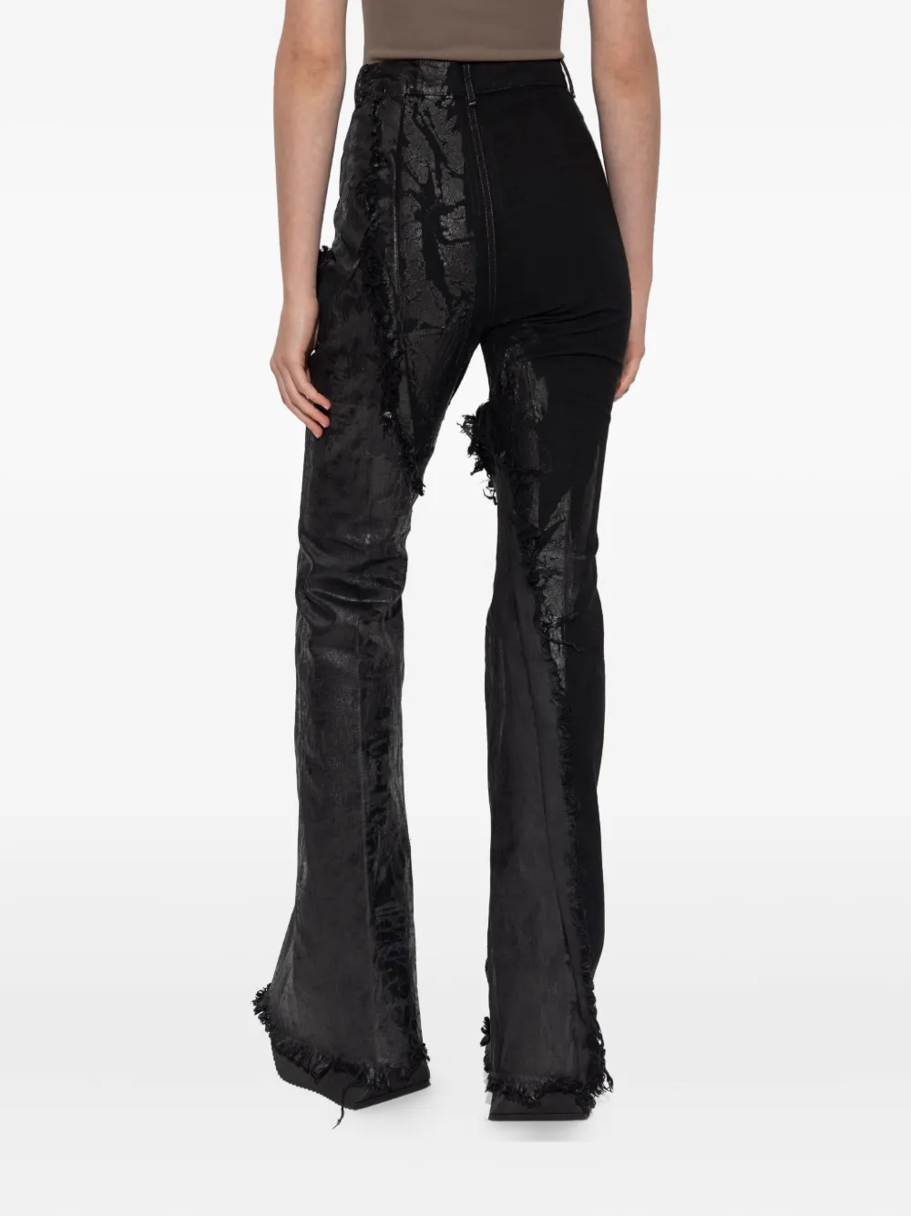 Rick Owens Gerafelde jeans Zwart