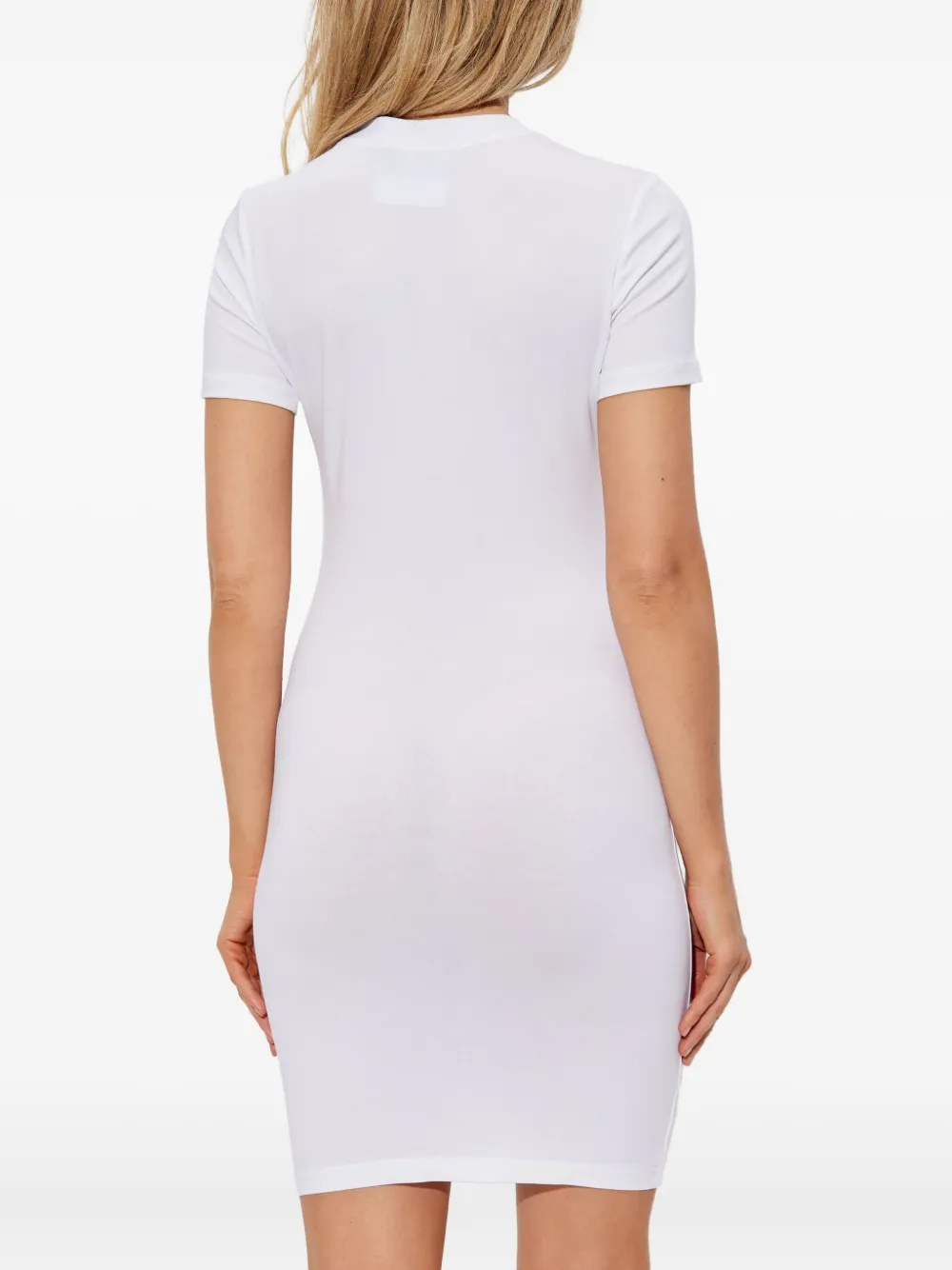 Versace Jeans Couture Mini-jurk met logoprint Wit