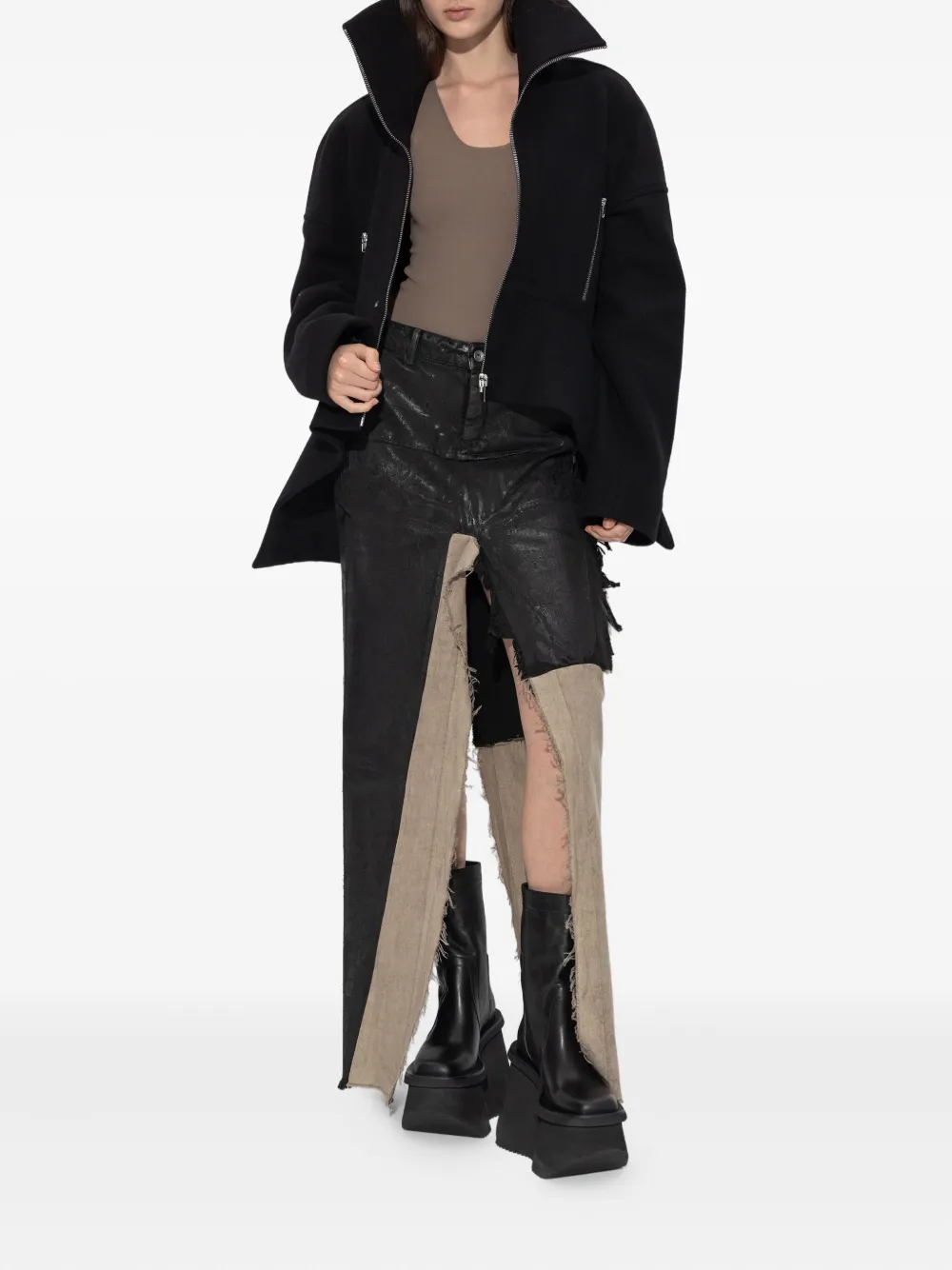 Rick Owens Concordians maxi-rok met vlakken - Zwart