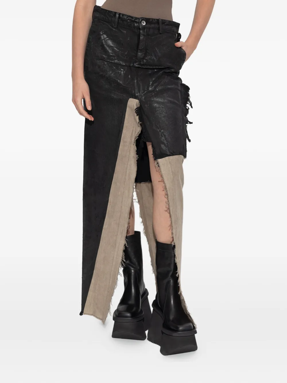 Rick Owens Concordians maxi-rok met vlakken Zwart