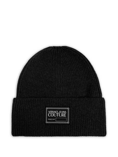 Versace Jeans Couture logo patch beanie