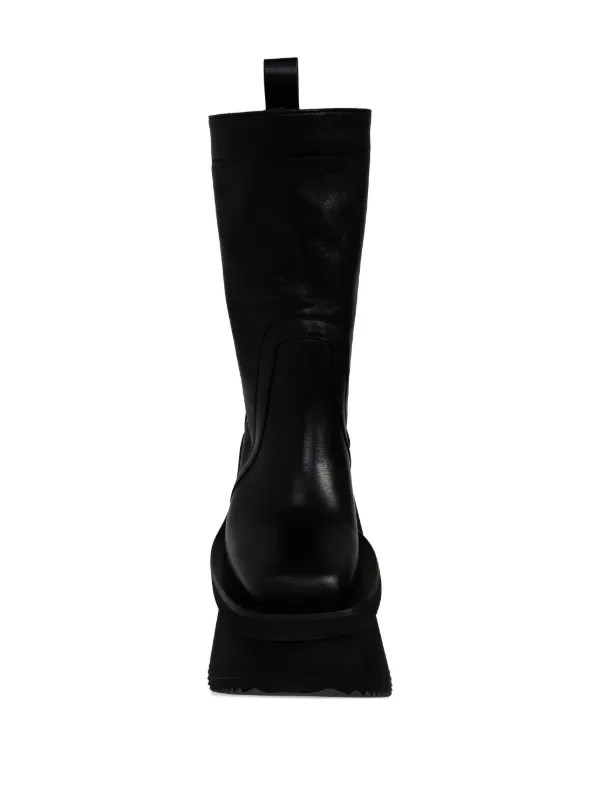 Rick Owens プラットフォーム レザーブーツ | ブラック | FARFETCH JP