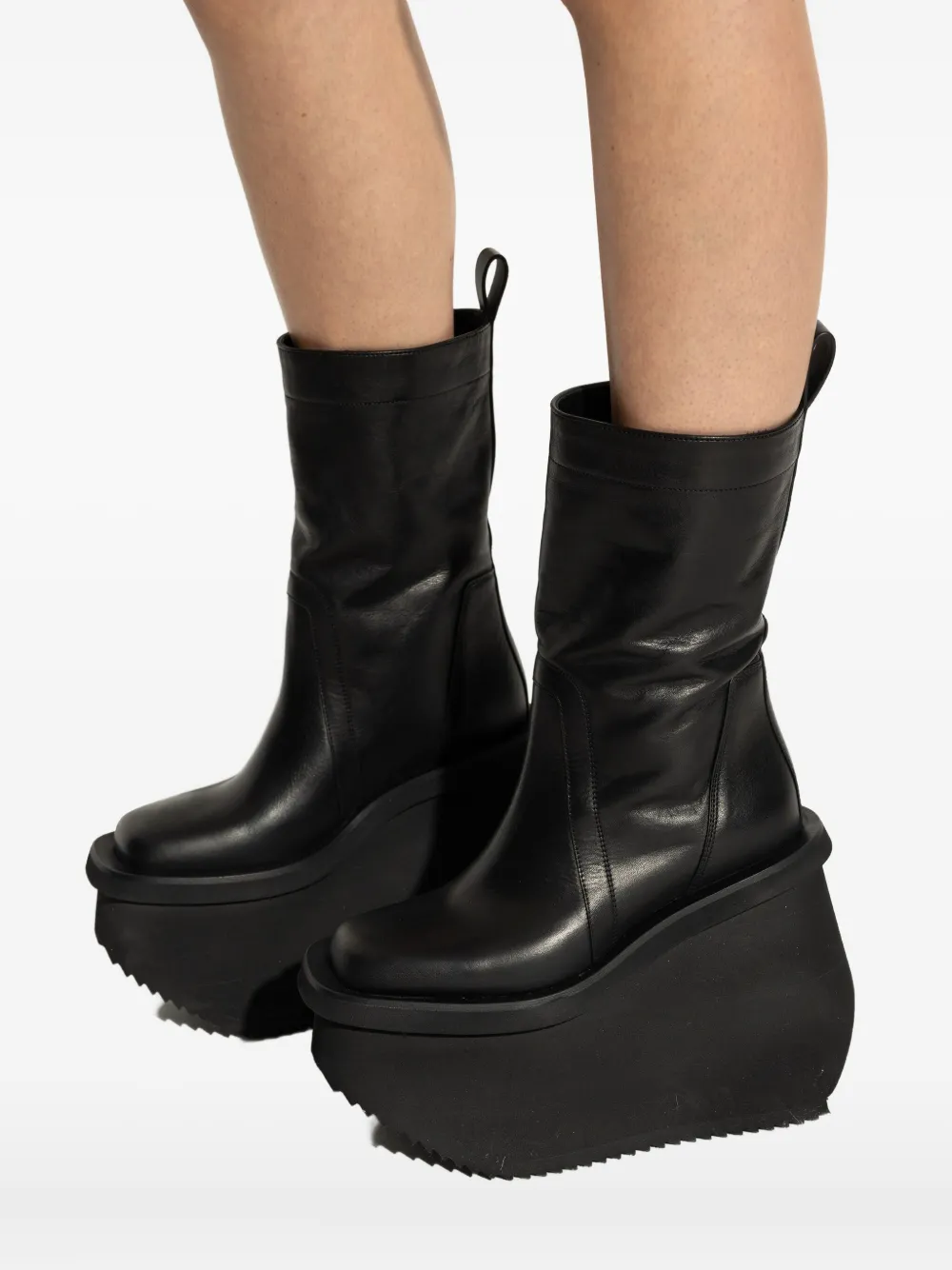 Rick Owens Laarzen met plateauzool Zwart