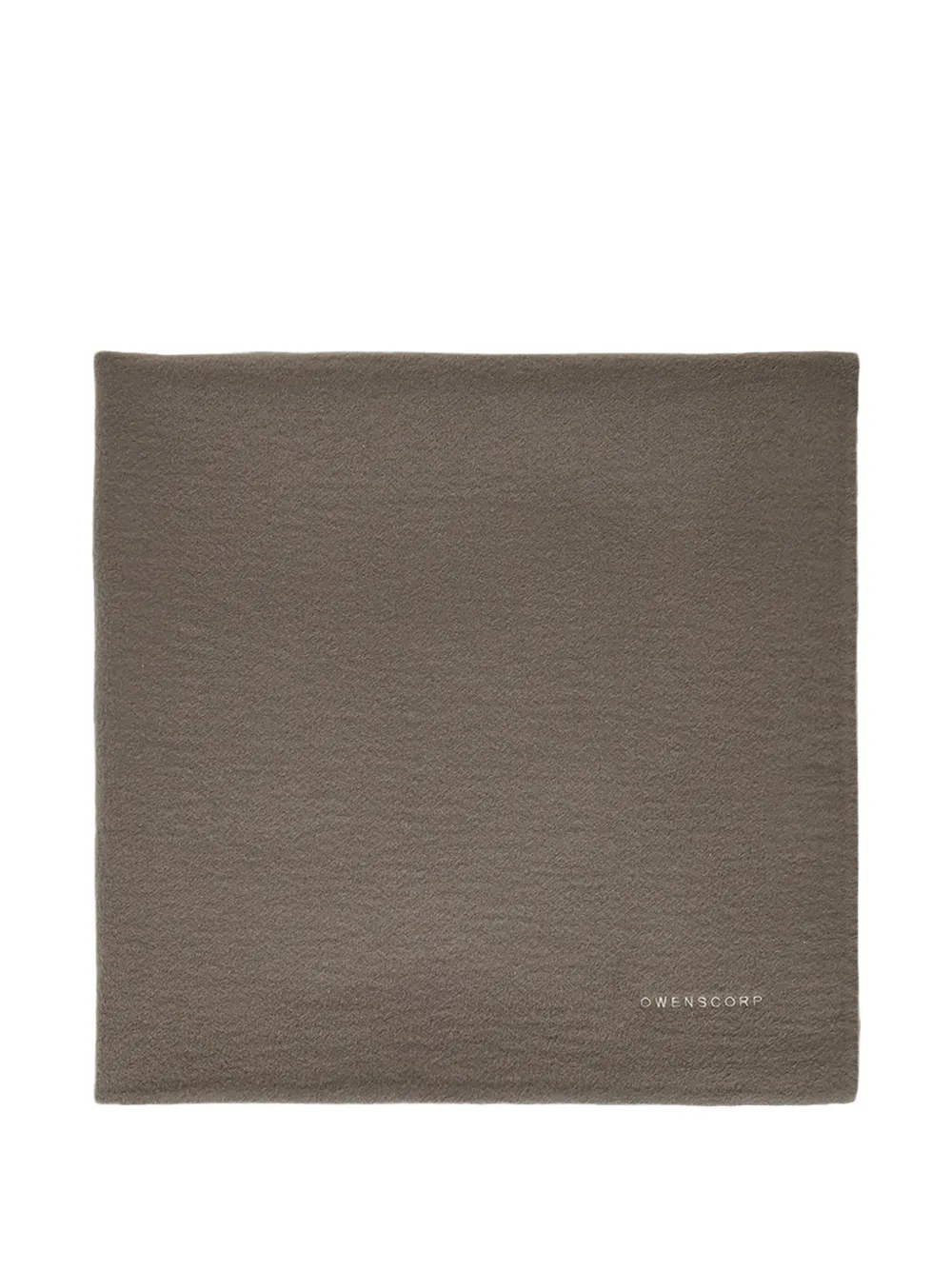 Rick Owens Kids logo-plaque blanket - Marrone