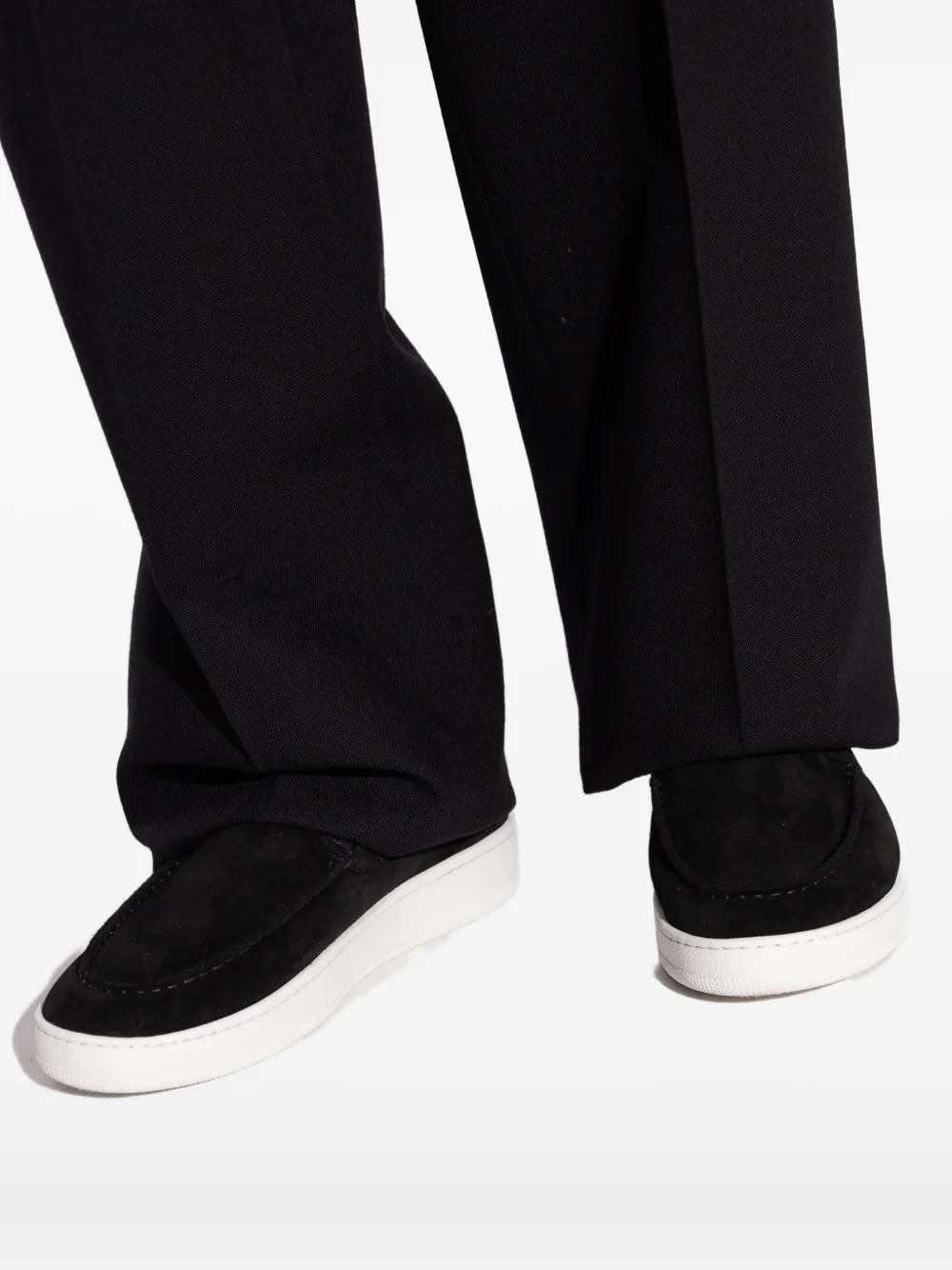 Lanvin Sneakers met treklip en stiksel Zwart