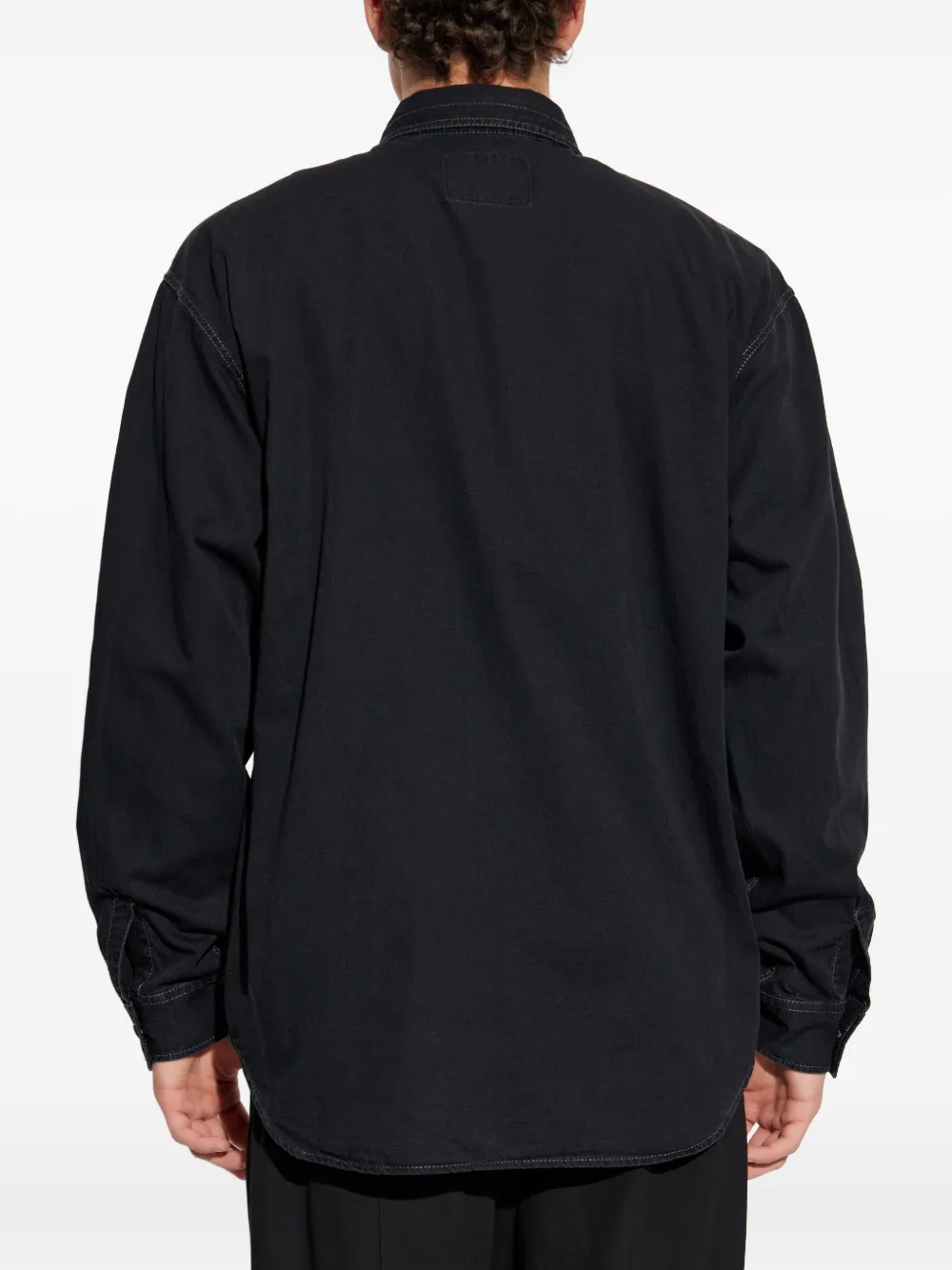 Versace Jeans Couture Overhemd met logoprint Zwart