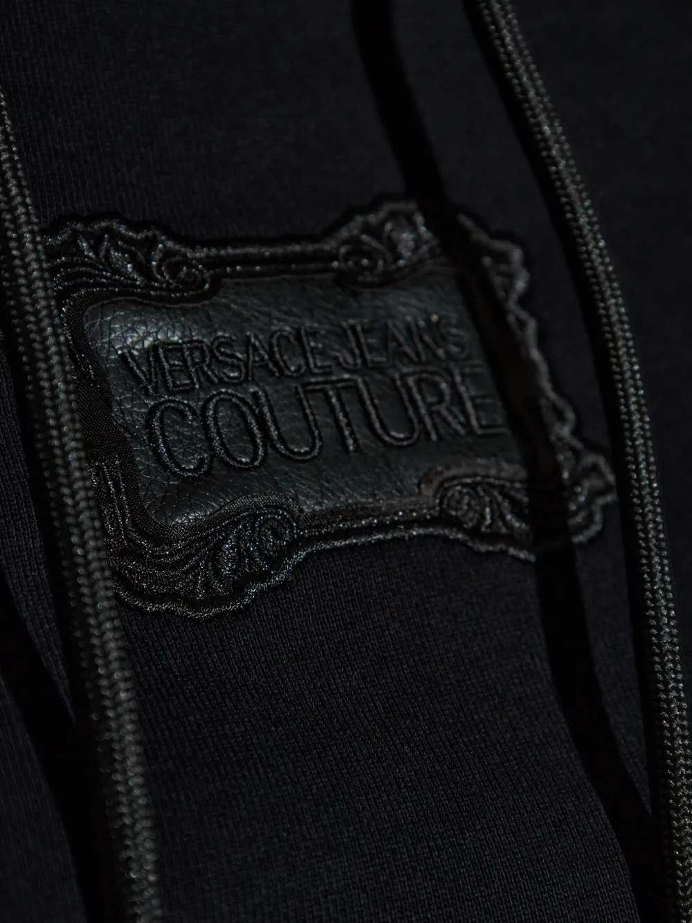 Versace Jeans Couture Hoodie met logopatch Zwart