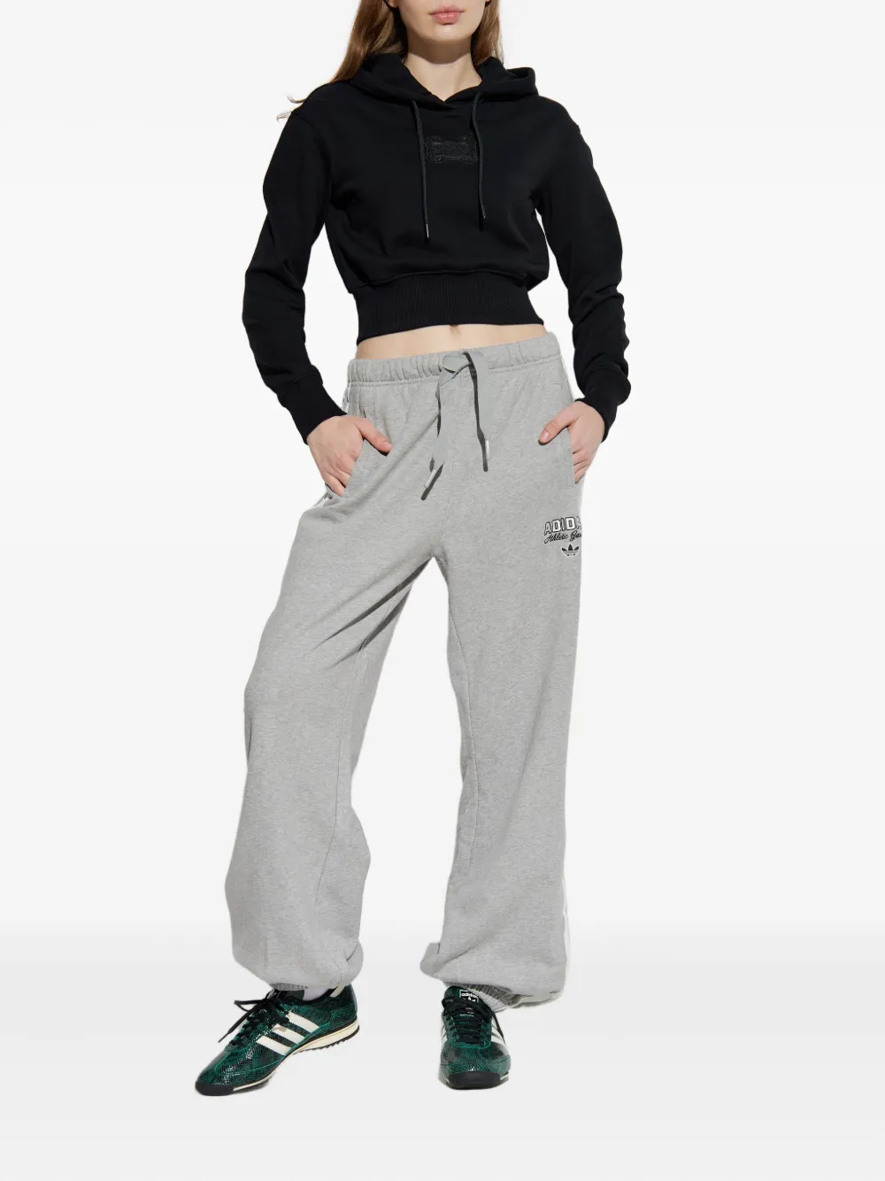 Versace Jeans Couture logo-patch hoodie - Zwart