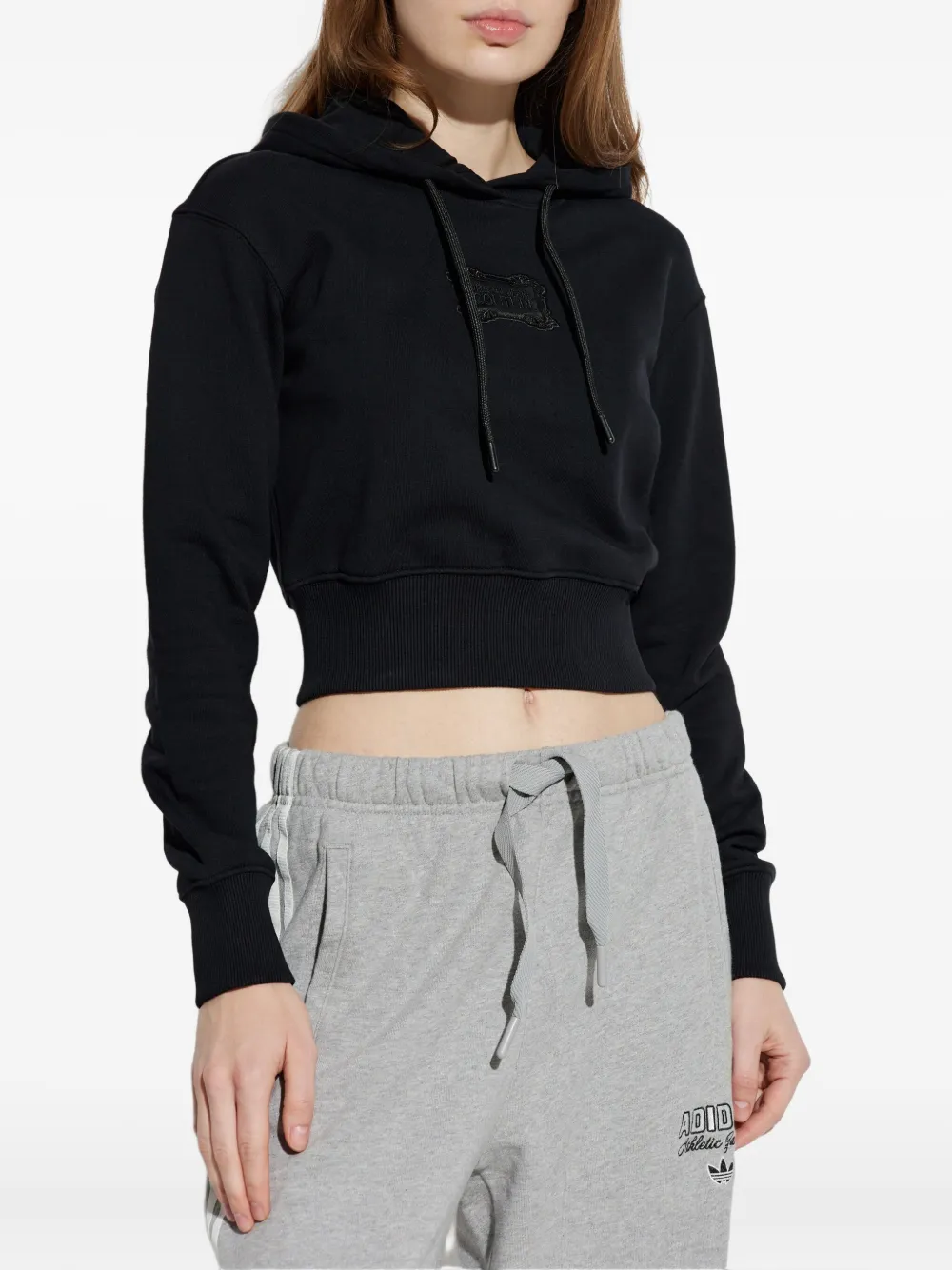 Versace Jeans Couture Hoodie met logopatch Zwart