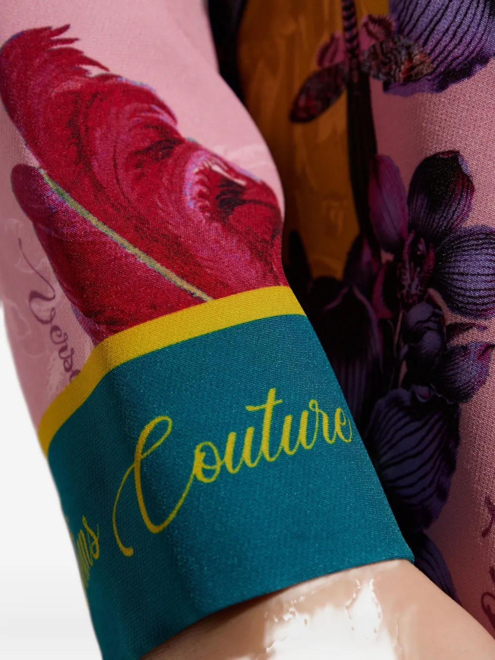 Versace Jeans Couture Mini-jurk met print en lange mouwen Roze