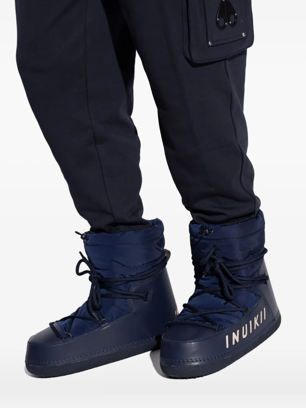Inuikii Logo-lettering Snow Boot In Blue