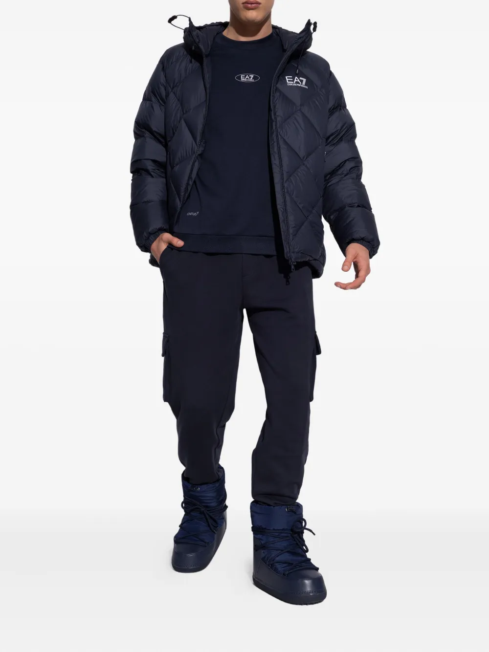 Inuikii Logo-lettering Snow Boot In Blue