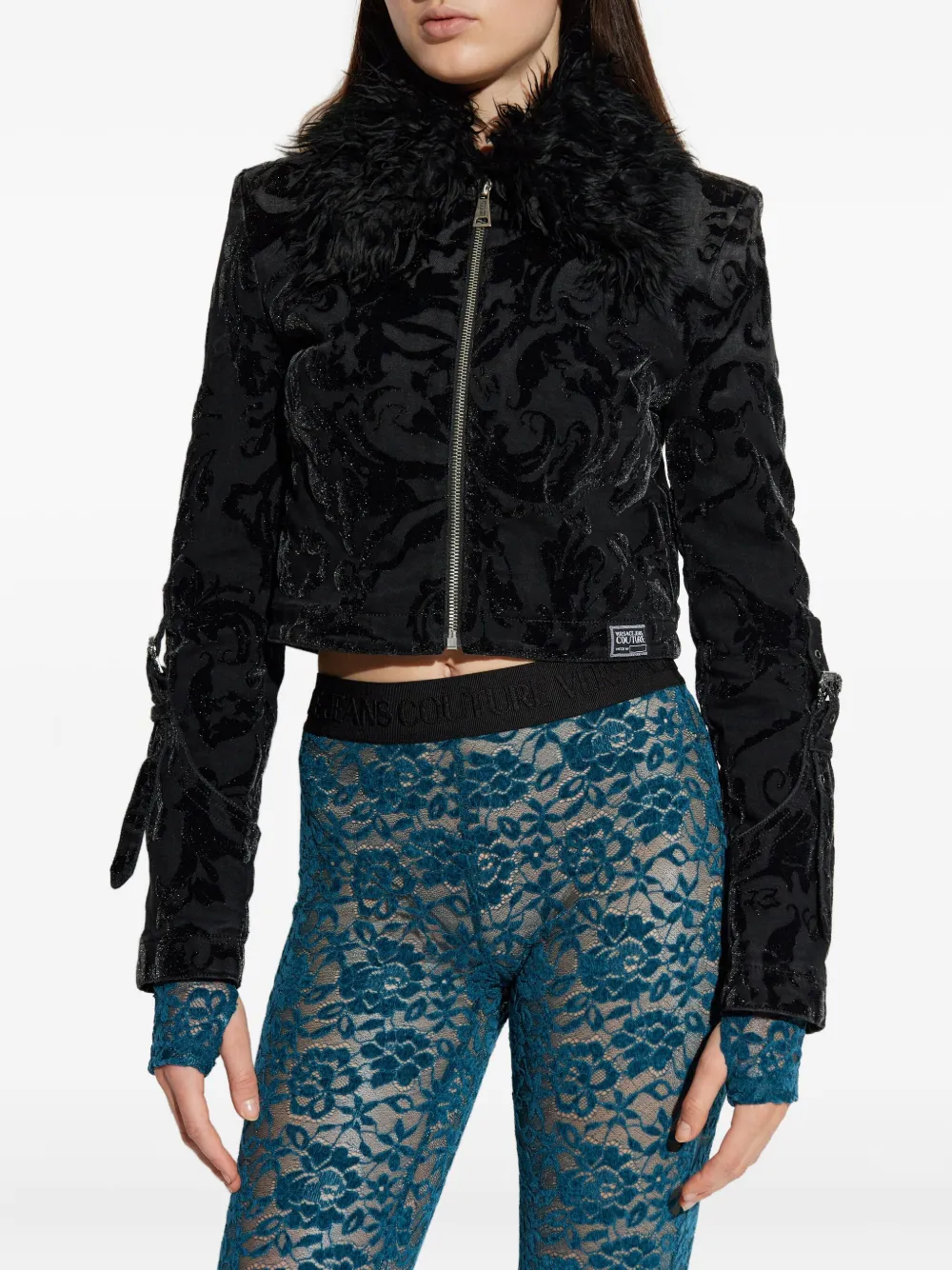 Versace Jeans Couture Jack met kraag Zwart