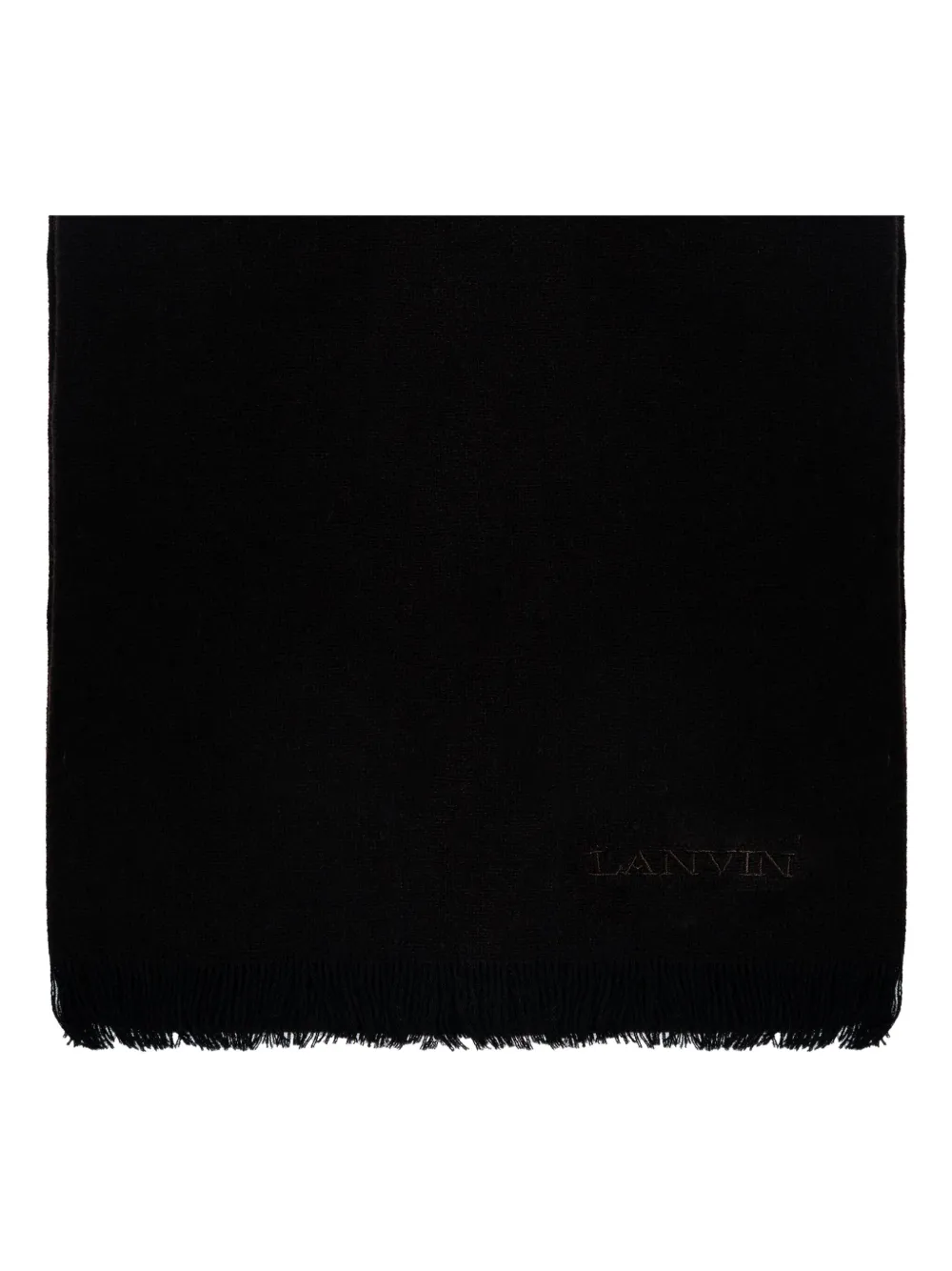 Lanvin logo-embroidered scarf | Black | Image 1