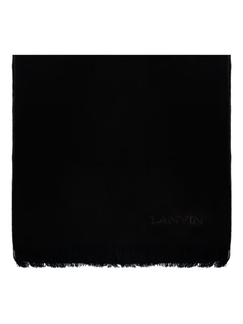 Lanvin logo-embroidered scarf