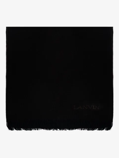 Lanvin logo-embroidered scarf