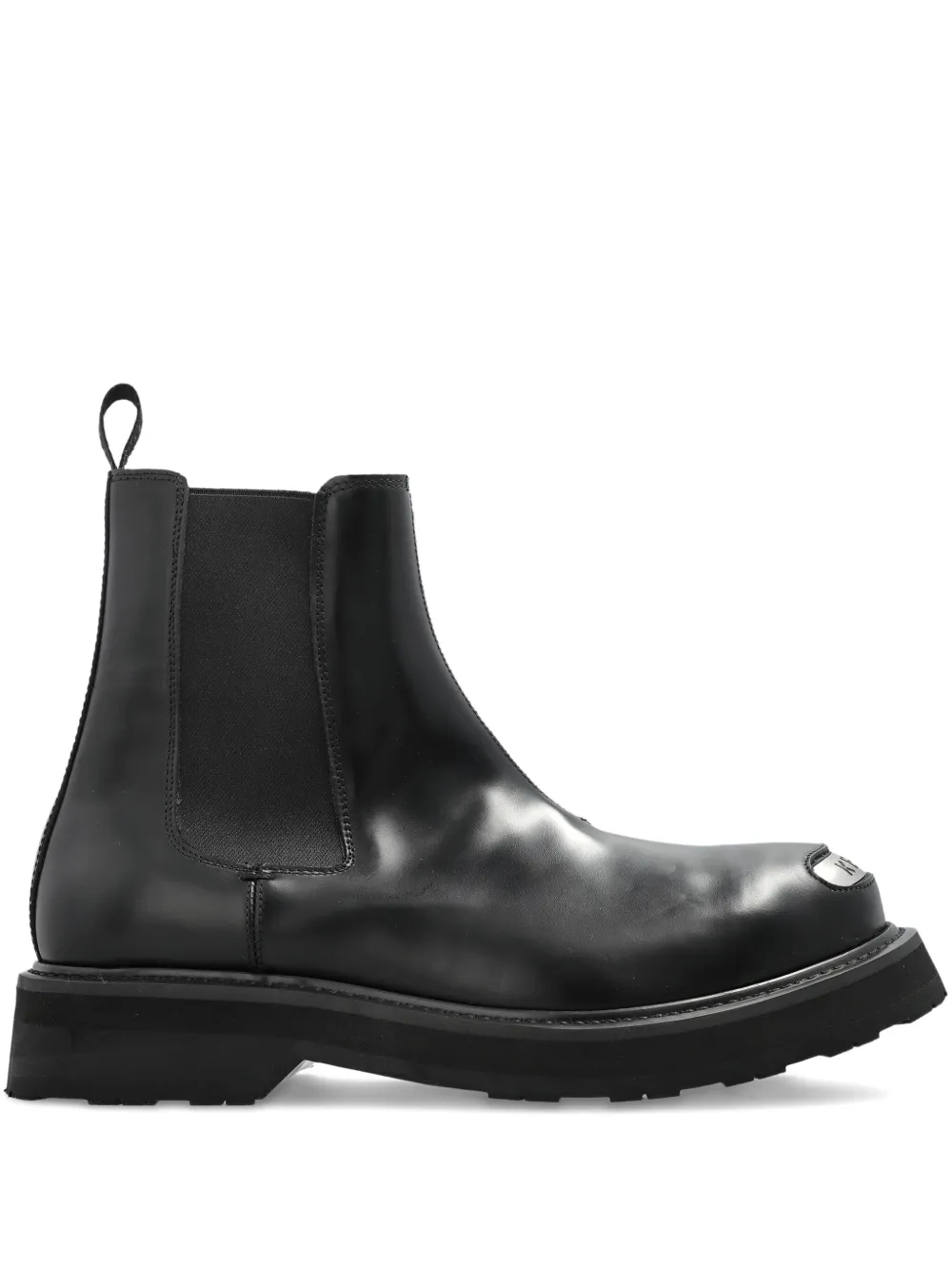 Kenzo logo plaque leather boot | Black | Image 1