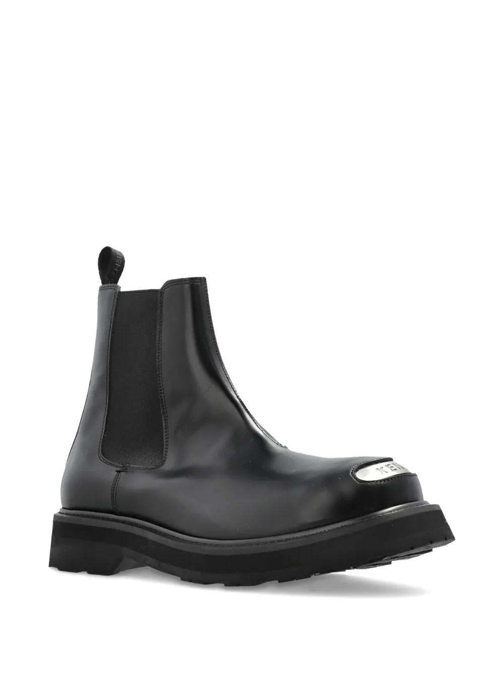Kenzo logo plaque leather boot | Biker Boots | Image 2